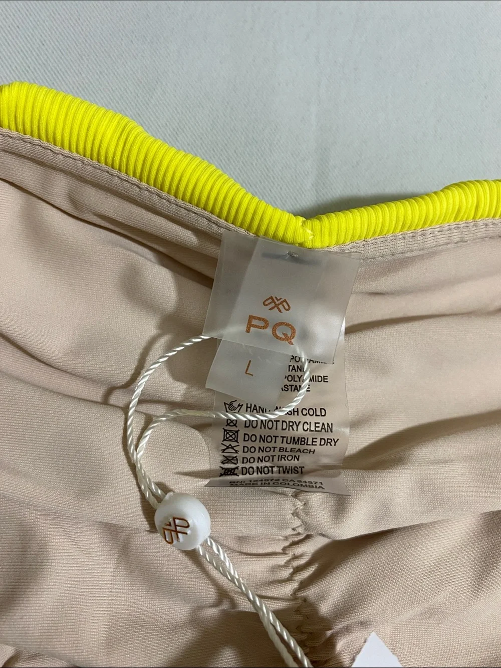 PILYQ Sub Basic Ruched Teeny Bikini Bottom Size L